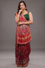 Red Silk Saree with Woven Patola and Handcrafted Cutdana and Bead Work Embroidery