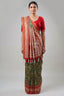 Green Silk Checks Patola Traditional Saree with Bead Work Border and Pallu
