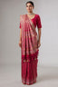 Pink Dual Toned Tissue Dola Silk Woven Traditional Saree with Beads and Cutdana Work