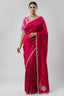 Red Organza Gota and Sequin Patch Worked Saree with Readymade Blouse