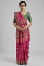 Pink Gaji Silk Bandhej Gharchola Saree with Embroidery