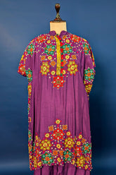 Dark Magenta Silk Embroidered Co-Ord Set - red silk saree embroidered