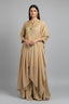 Beige Tissue Gota Worked Palazzo Suit - beige saree