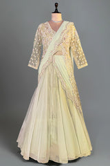 Light Mint Green Suit with Attached Dupatta and Long Top