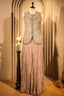 Peach Silk Printed Co-Ord Set Sequins Embroidery - peach silk saree embroidery