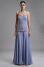 Light Blue Chinon Cutdana Beaded Palazzo Suit