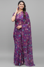 Georgette Printed Readymade Gown Style Saree - georgette saree