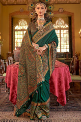 Art Silk Printed Saree with Paisley Motifs