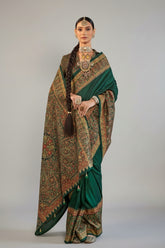 Art Silk Printed Saree with Paisley Motifs