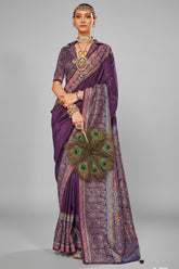 Art Silk Printed Saree with Paisley Motifs