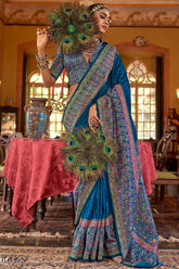 Art Silk Printed Saree with Paisley Motifs