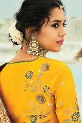 Multi Colored Georgette Traditional Bandhej Saree