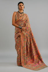 Taupe Art Silk Saree with Weaving