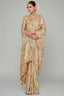 Cream Silk Woven Saree with Embroidery - cream silk saree embroidery