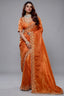 Orange Tissue Dola Silk Saree