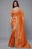 Orange Tissue Dola Silk Saree