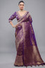 Palatinate Purple Tissue Dola Silk Woven Saree
