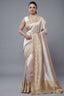 Silver and Golden Tissue Silk Saree - Front View