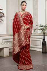 Crimson Red Dola Saree