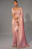 Pink Madhurai Silk Pearl-Embellished Saree
