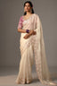 Pristine Ivory Organza Saree with Intricate Gotta Patti