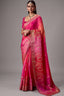 Magenta Dola Crape Soft Silk Saree with Ombre Shades