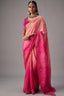 Pink Ombre Bandhej Dola Crape Soft Silk Saree