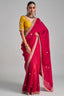 Pink Crepe Silk Saree with Cutdana and Sequin Work Lace