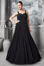 Black Georgette Cutdana and Beaded Gown - black georgette saree