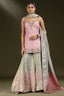 Light Pink Tissue Sequin and Mirror Worked Palazzo Suit - pink saree