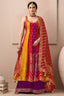 Multi Colored Art Silk Woven Anarkali Palazzo Suit - red silk saree