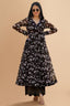 Black Georgette Printed Anarkali Kurti with Palazzo