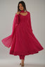 Leheriya Print Flared Anarkali Kurta Set