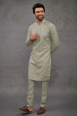 Silk Embroidered Kurta Pajama