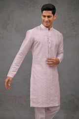 Silk Embroidered Kurta Pajama