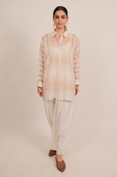 Off White Tissue Shirt Style Top