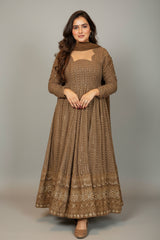 Georgette Sequin Embroidered Anarkali Suit