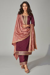 Art Silk Straight Cut Suit