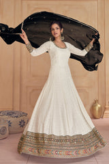 Georgette Thread Embroidered Anarkali Suit