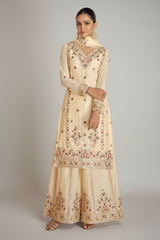 Chinon Silk Embroidered Palazzo Suit