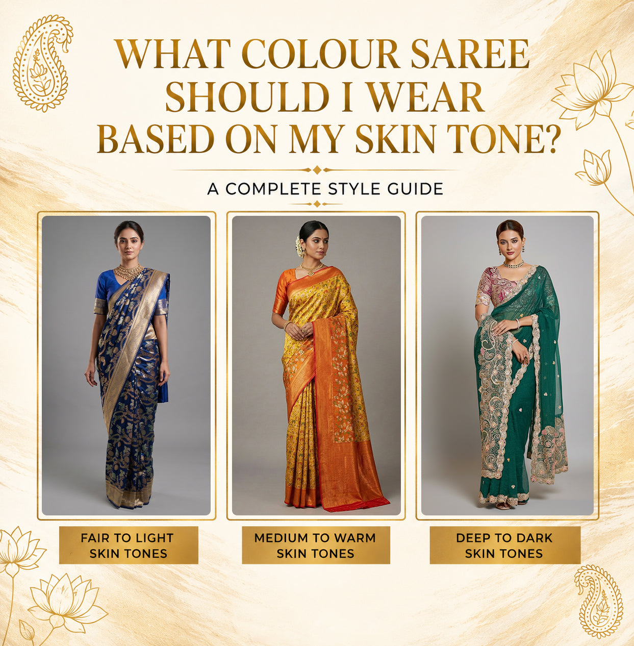 What colour saree should I wear based on my skin tone?