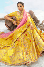Silk Sequin Embroidered Lehenga - red silk saree embroidered