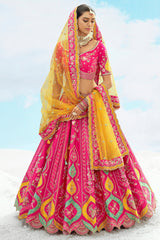 Pink Silk Sequin and Floral Embroidered Lehenga