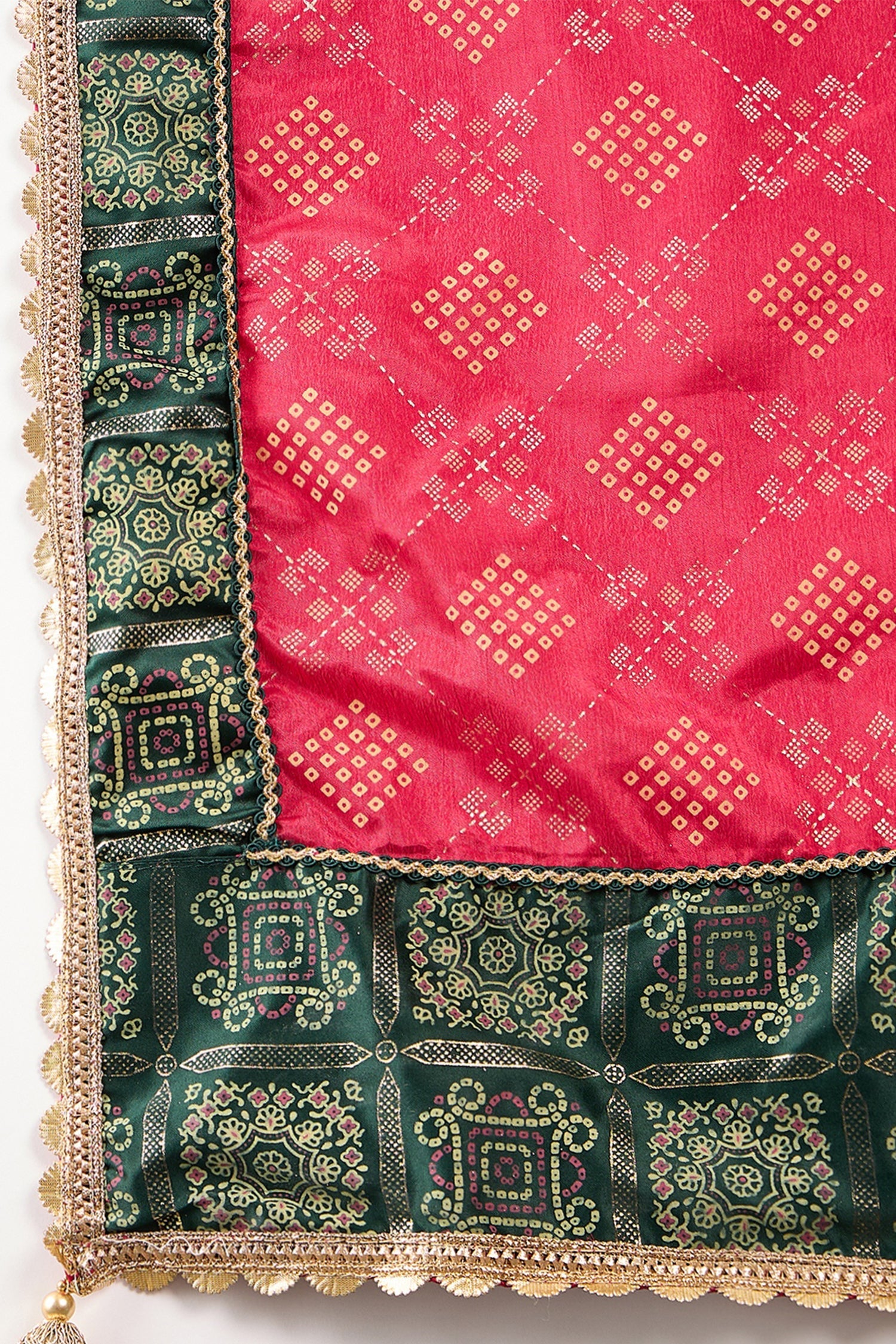 Green Poly Moos Satin Silk Printed Chaniya Choli