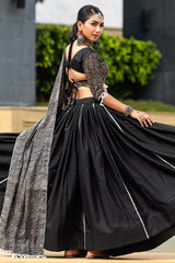 Black Cotton Chaniya Choli