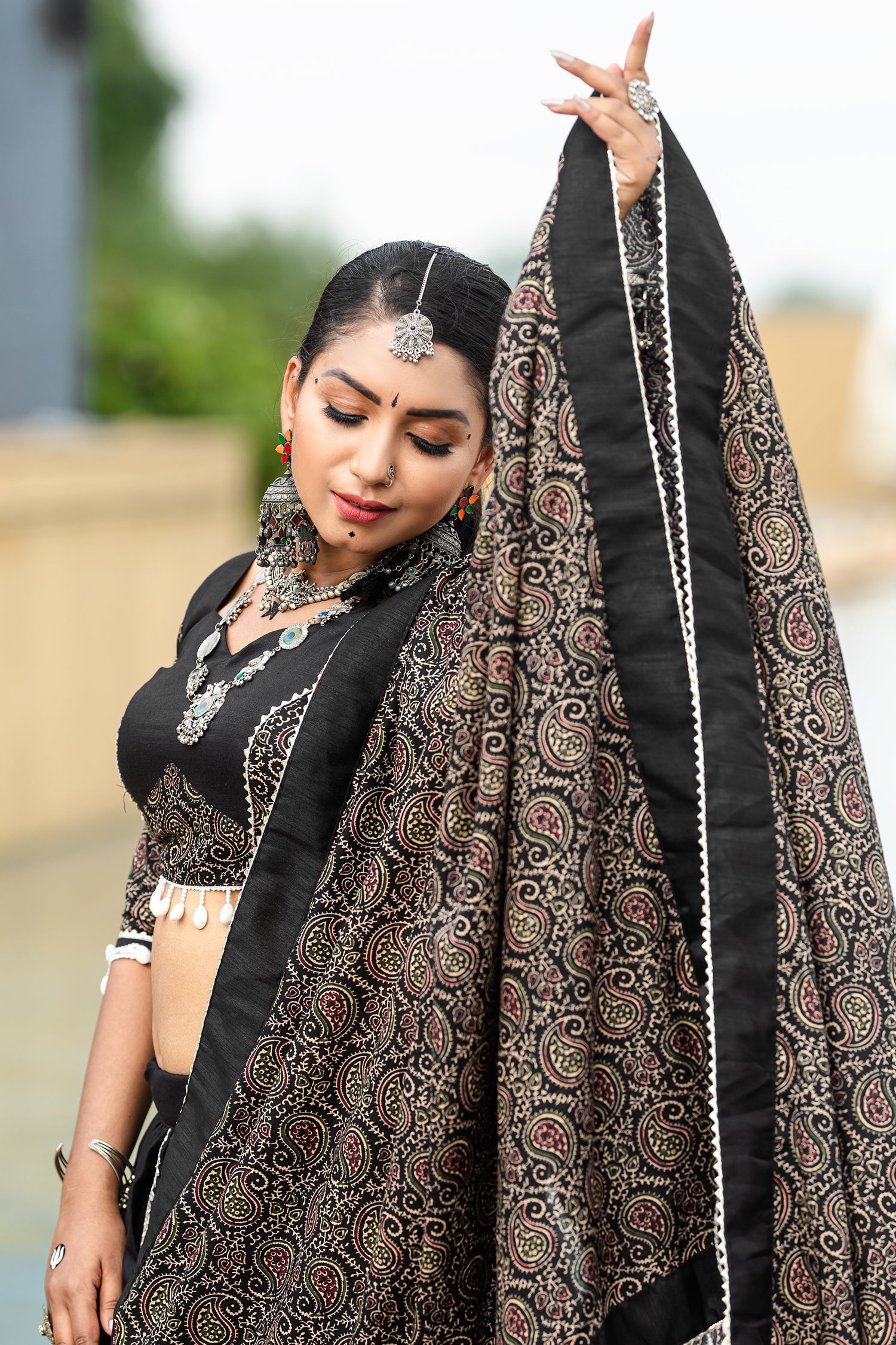 Black Cotton Chaniya Choli