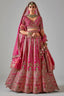 Dark Pink Silk Heavy Worked Bridal Lehenga - pink silk saree
