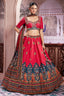 Pink Chiffon Silk Digital Floral Printed Lehenga with Sequins Work - pink silk saree