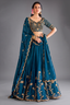 Rama Blue Art Silk Lehenga with Embroidery
