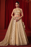 Ivory Tissue Silk and Banarasi Brocade Lehenga Choli